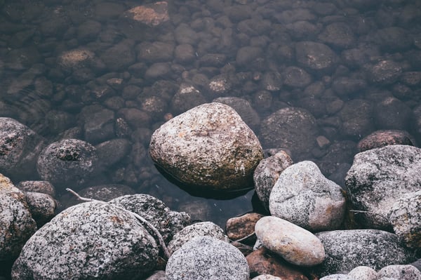 Stones in water