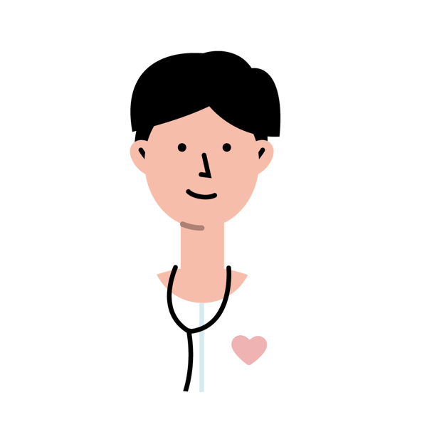 Illustration doctor smiling
